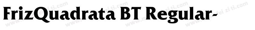 FrizQuadrata BT Regular字体转换